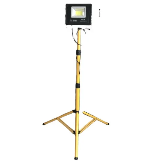 Portable Telescopic Tripod Stand Light - 110V-265V Rechargeable LED Flood Light 50W/100W/200W