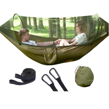 Hammock da tenda da campeggio leggero portatile con rete mesh anti-mosquito e sistema di rilascio rapido per avventure da solista