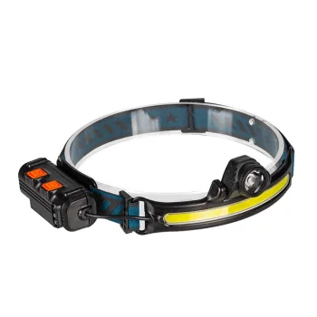 COB Zooming Headlight with Motion Sensor - Rechargeable USB LED Lamp for Outdoor Activities like Hiking and Fishing