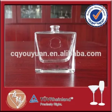 Wholesale 50ml printed square glass bottle with cork