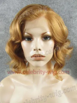Ginger Blonde Elegant Wavy Synthetic Lace Front Wig
