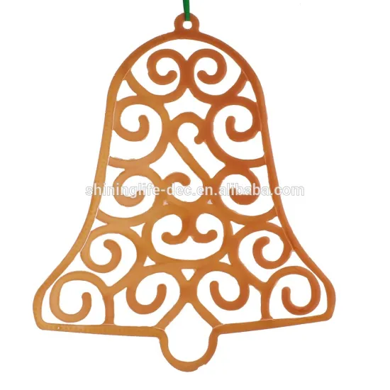 Xmas resin bell hanging decoration Christmas bell ornaments