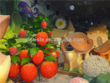 home garden decorative cheap 2m height Artificial huge costume fruits red bulk strawberries EC08 0407