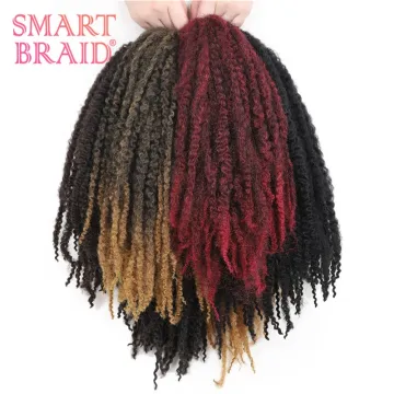 Ombre Marley Twist Hair Soft Synthetic Crochet Braids Hair Extensions Bulk Synthetic Braiding Hair Afro Kinky Marley Braids