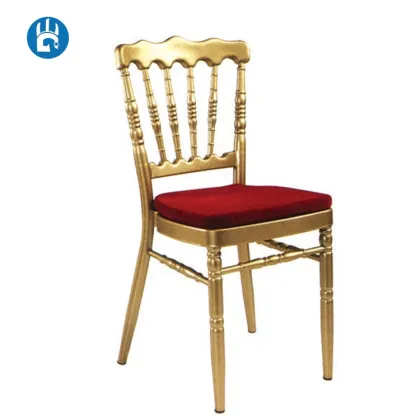 Antique Aluminum Tiffany Chateau Napoleon Chair with Removable Cushion