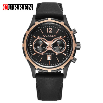 Business Leather Band Quartz Watch Gift For Mens