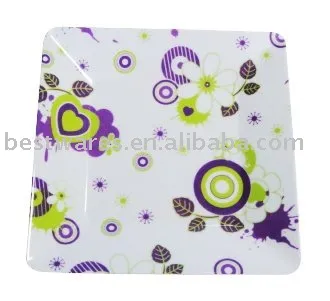 melamine square dinner plate