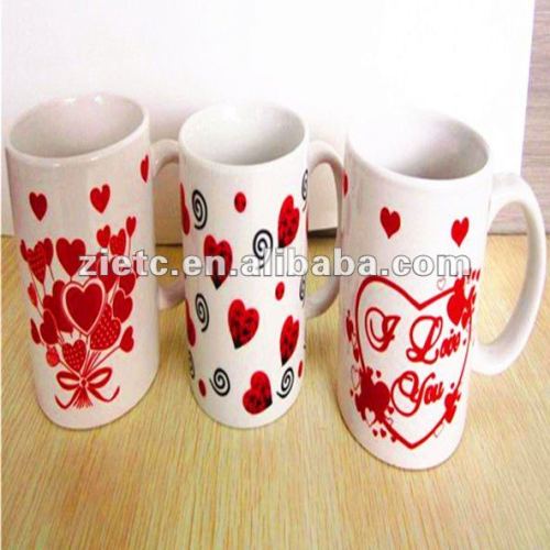 unique funny heart shape handle mug