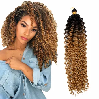 Ombre braids Twist hair Afro Kinky Curly 14Inch Long Bohemian Crochet Braids Synthetic Braiding Hair Extension for Women