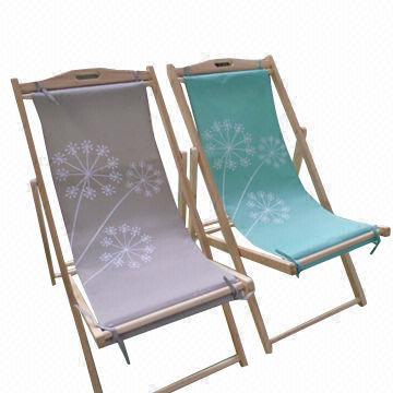 Hard wood beach chairs with various fabric