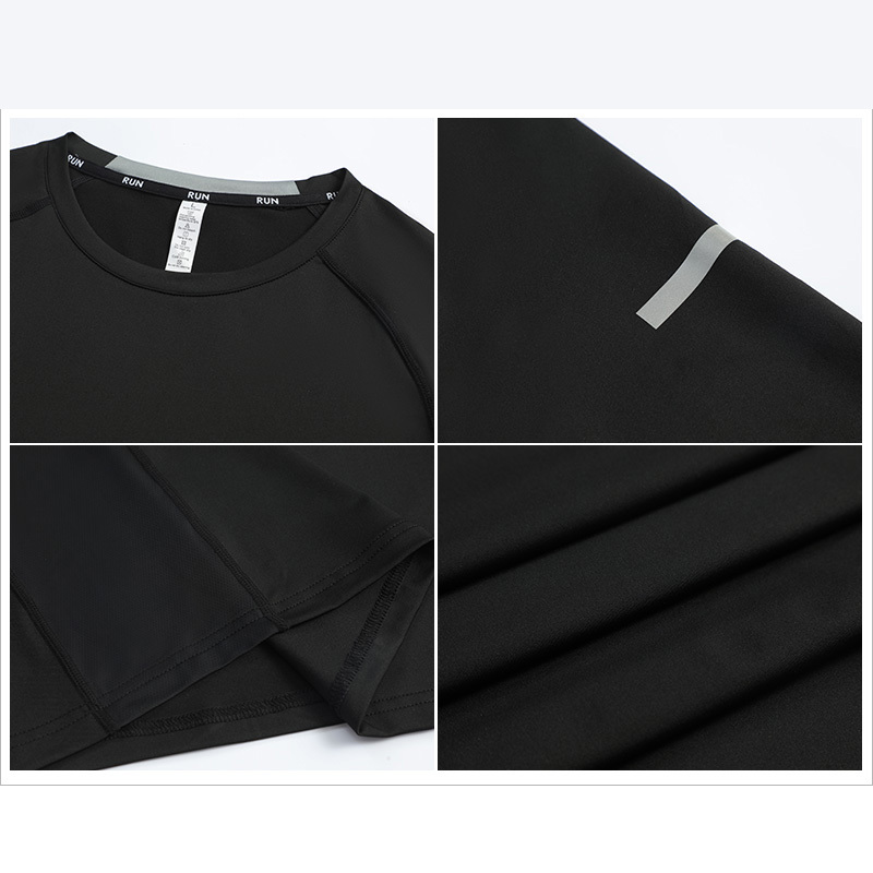 Men Dry Fit Workout Long Sleeve Athletic Gym