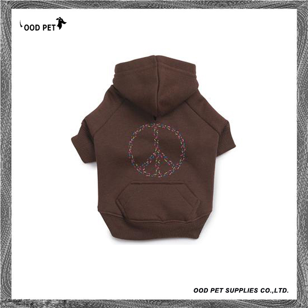 Bones Peace Fleece Hooded Dog Sweatershirts (SPH6014)