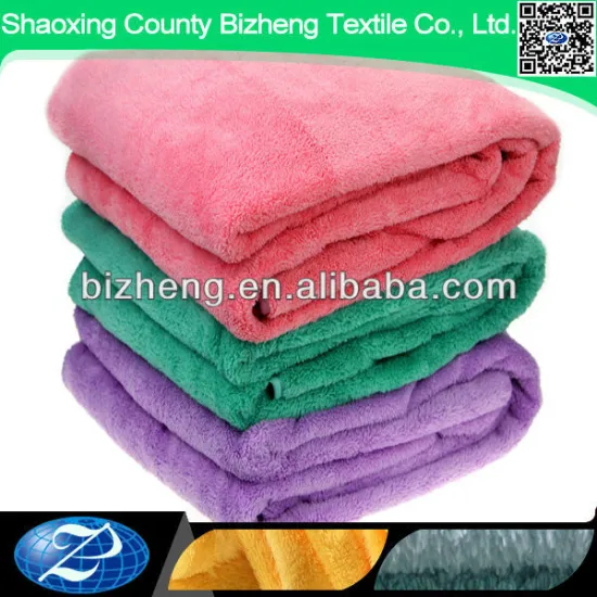 dyed solid color coral fleece fabric sleepwear and blankets