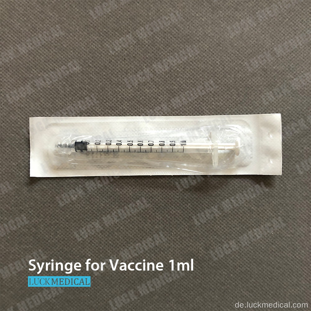 Spritze Luer -Schloss ohne Nadel für die Impfstoffinjektion
