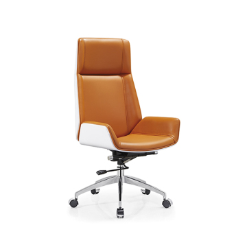 Modern Ergonomic High Back Leather Reception Chair for Computer Desks