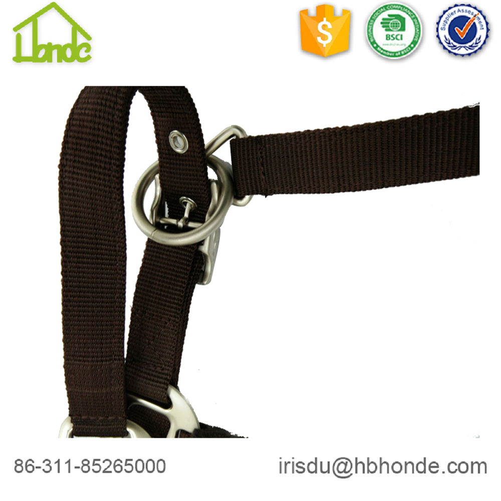 Equestrian Brown Horse Halter with Polar Fleece