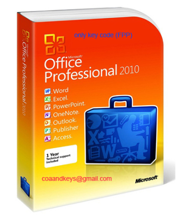 Office 2010 Professional FPP Key, Office 2010 Pro Retail Key