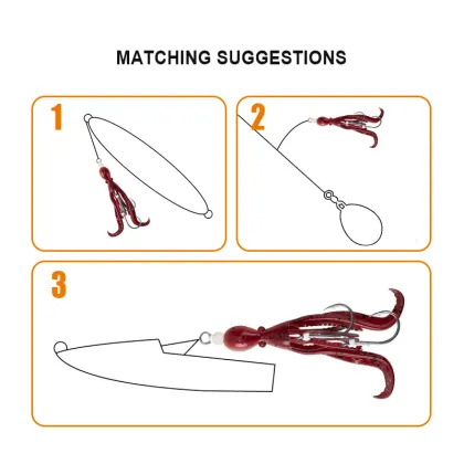 THORFORCE 95mm TPE Luminous Octopus Bionic Fishing Lure