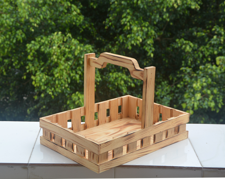 hand-made wood basket hand-made wood basket