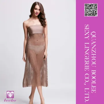 New Summer Beachwear Crochet Fishnet Sexy Beach Dresses