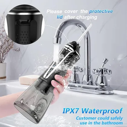 Portable 2500mAh h2Ofloss Water Flosser - Cordless Oral Care Dental Water Flosser & Irrigator