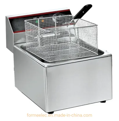 Counter Top Electric Fryer 1-Tank 1-Basket 2.8kw 8L Electric Fryer