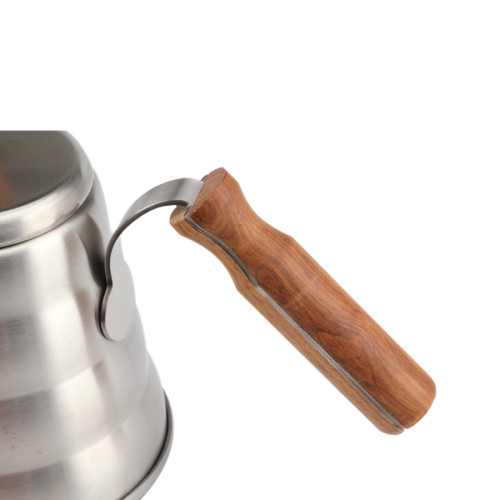 Pour over coffee kettle with wooden handle