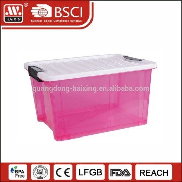 2016 best selling 12L30L40L50L70L stackable organizer box large storage bin plastic storage container with lid