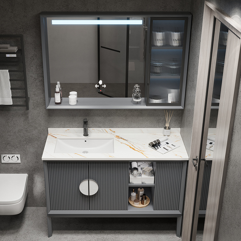 modern wash basin with cabinet