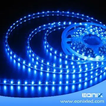 Blue waterproof PU coated  IP67 Flex led strip lighting