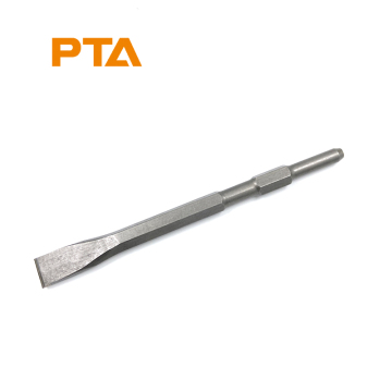 Tungsten Carbide Tipped Flat Chisel for Electric Hammer Stone Carving (17mm HEX Shank)