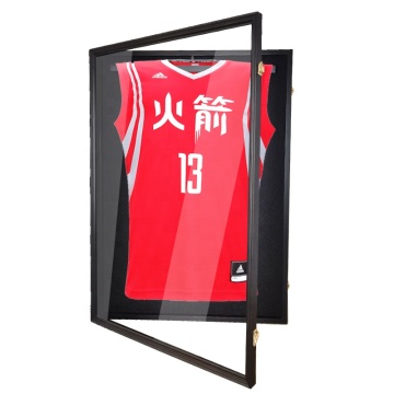 Customized High-End-Trikot-Display-Rahmen-Fußball-Basketball-Kleidung Kollektion mit Wand montiertem MDF