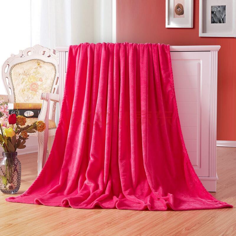 solid color flannel coral blanket