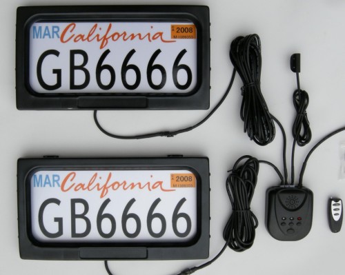 License Plate Frame with Remoe Control