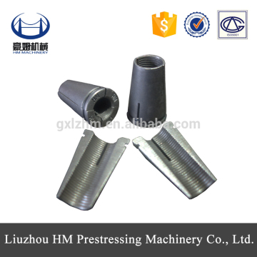 Prestressed wedge for anchorage