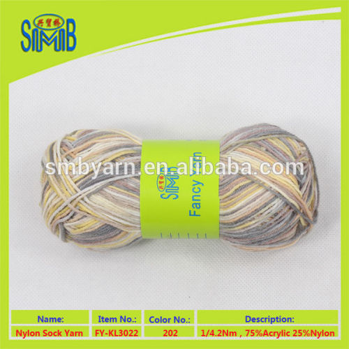 from Shanghai 75% acrylic and 25% nylon popular sock yarn