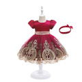 Kids Princess Bowknot Lace Girls Dress