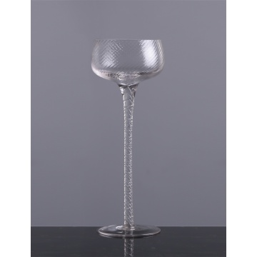 Long Stem Glass Candle Holder Set Of 3