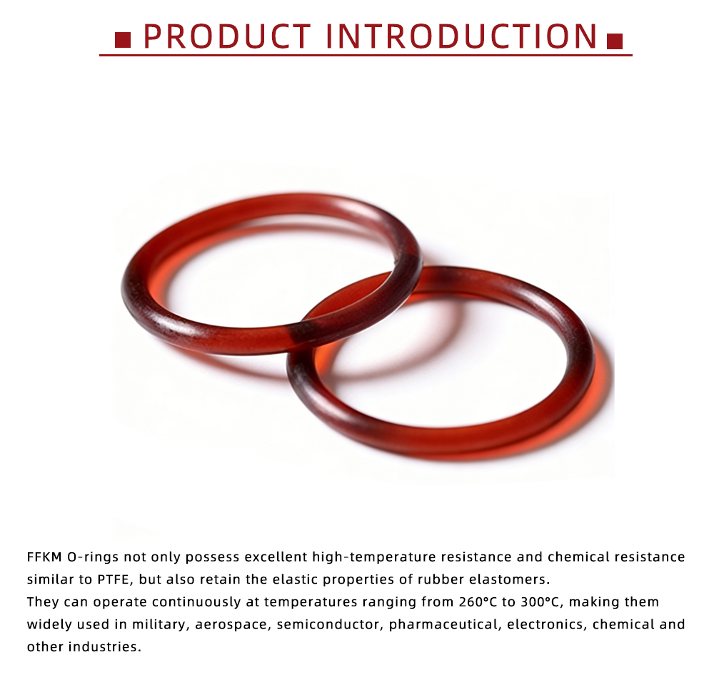 Chemical Resistant Amber FFKM O-Ring Gaskets