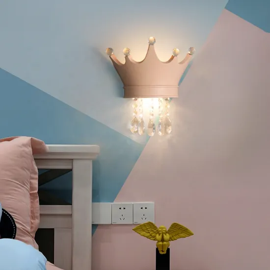 Crystal LED Wall Lamp for Girls' and Children's Rooms