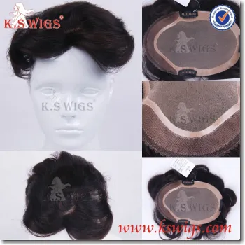 100% Full Lace Brazilian Remy Human Hair Mens Toupee