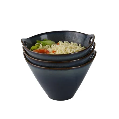 Beautiful Design Large Ramen Porcelain Bucket Instant Noodle Bowl