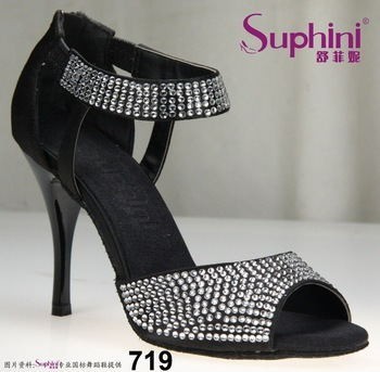 Black Women 3.5" Heel Tango Dance Shoes