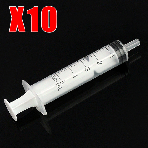 10 Pcs Blunt Tip Syringe Glue Syringe 5ml Plastic Syringe Injectors Ink Cartridge Pets Nutrient For Dispensing Adhesives