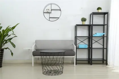 metal bookshelves temper glass
