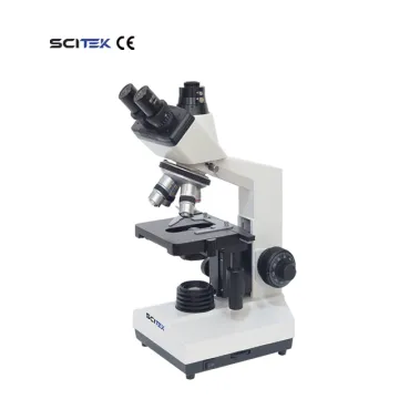 Professional Scientific Laboratory Microscope with CE Certification and Double Layer Mechanical Stage by SCITEK