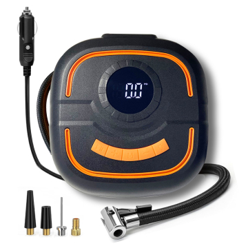 Portable 12V Digital Tire Inflator: Car Air Pump & Compressor with Wired Cigarette Lighter Socket