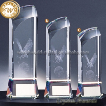 Quality hot-sale crystal glass trophy and medal