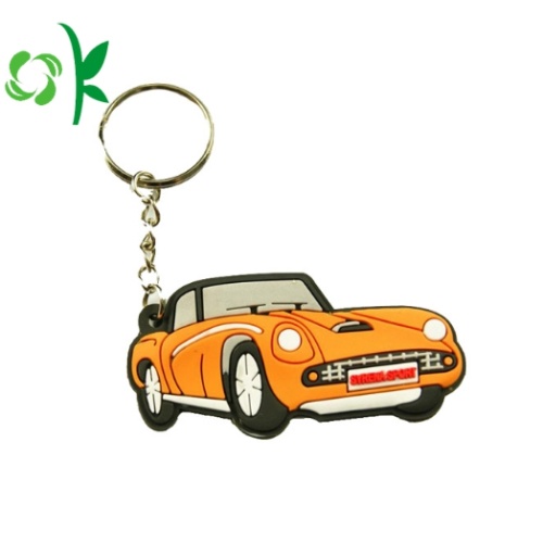 Kustom Kualitas Tinggi 3D Car Shape Silicone Keyring