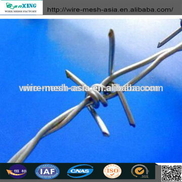 Professional factory supply (BWG14x14 or BWG16x16 with1.6 mm 2.1mm 2.5mm wire diameter) electric / hot dipped barbed wire